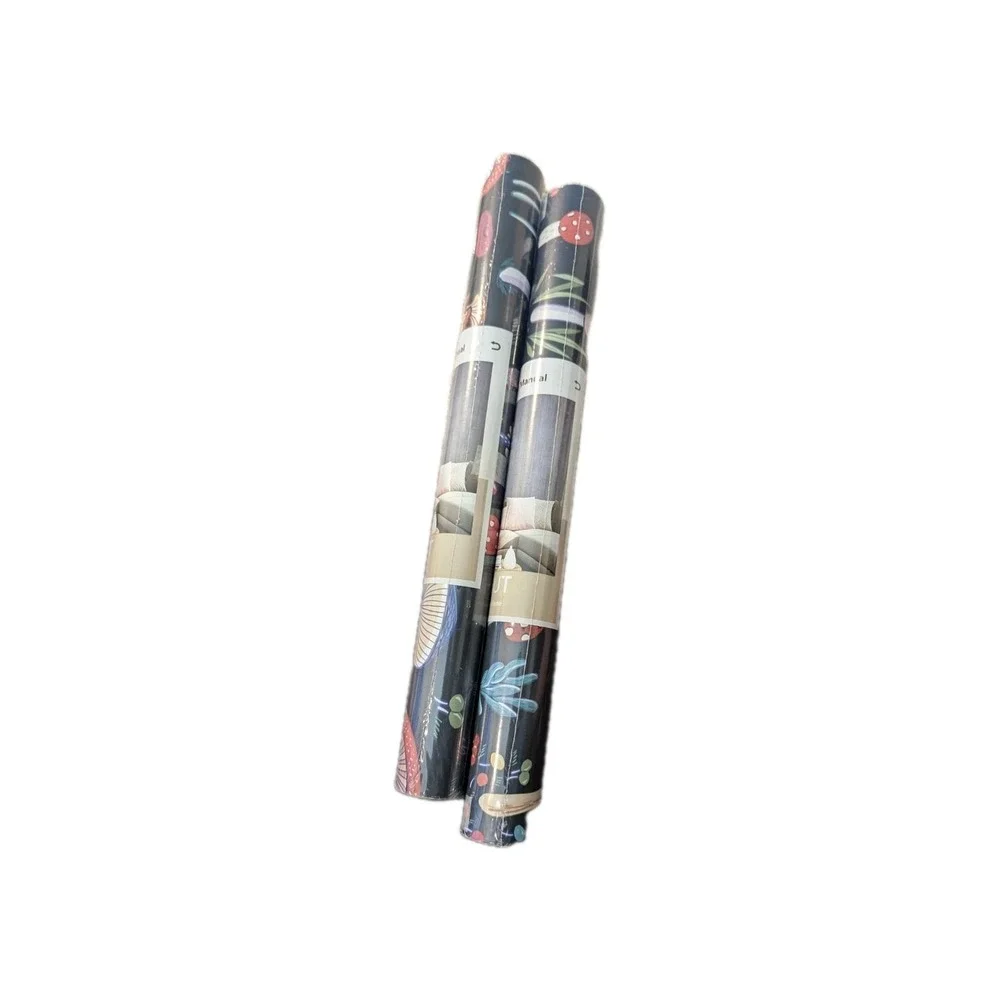 Set 2 CHIHUT Peel Stick Mushroom Wallpaper Black Whimsical Colorful 17.7